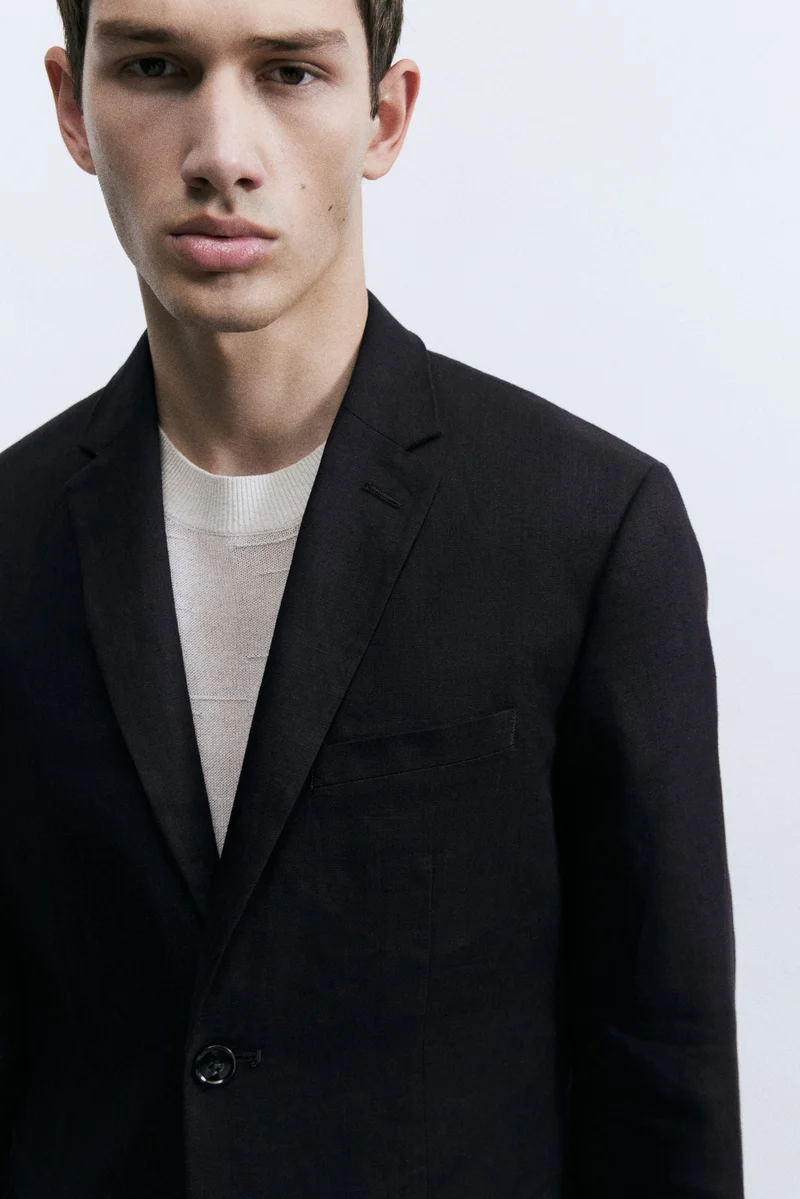 H&M  Slim Fit Linen jacket for Men | Best Price UAE