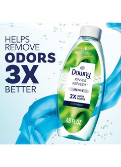 Downy RINSE & REFRESH Laundry Odor Remover and Fabric Softener for Activewear, Active Fresh Scent, 48 oz  - Image 2