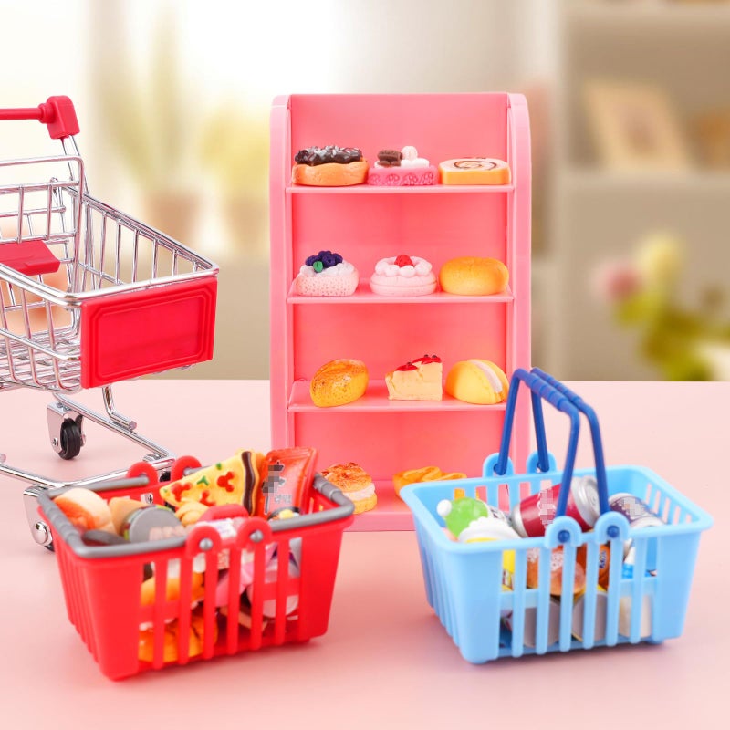 kapeiluo 50Pcs Miniature Food Drinks Bottle Soda Pop Cans, Pretend Play Mini Kitchen Game Party Accessories Toys Hamburg Cake Ice Cream for 1/12 Doll House - Image 4