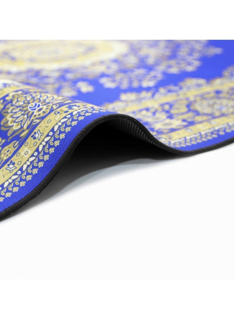 Alkaffary Bashayer Area Rug Navy Blue, Anti-Slip Living Room and Majlis Carpet, Safe for Kids and Pets, High-Quality Easy to Maintain, Sleek Modern Design - Image 4