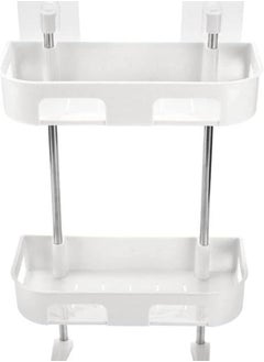 Generic Bathroom rack Double Layers Toilet Bathroom Shelf Storage Rack Wall Mounted Shower Shelf Soap Shampoo Tissue Towels Holder Washroom Organizer  - Image 1