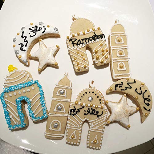 Aprildecember Ramadan Decoration Cookie Cutters Set - 6 Pcs, Eid Fondant Cake Baking Tools, Ramadan Party Decorations - Image 3