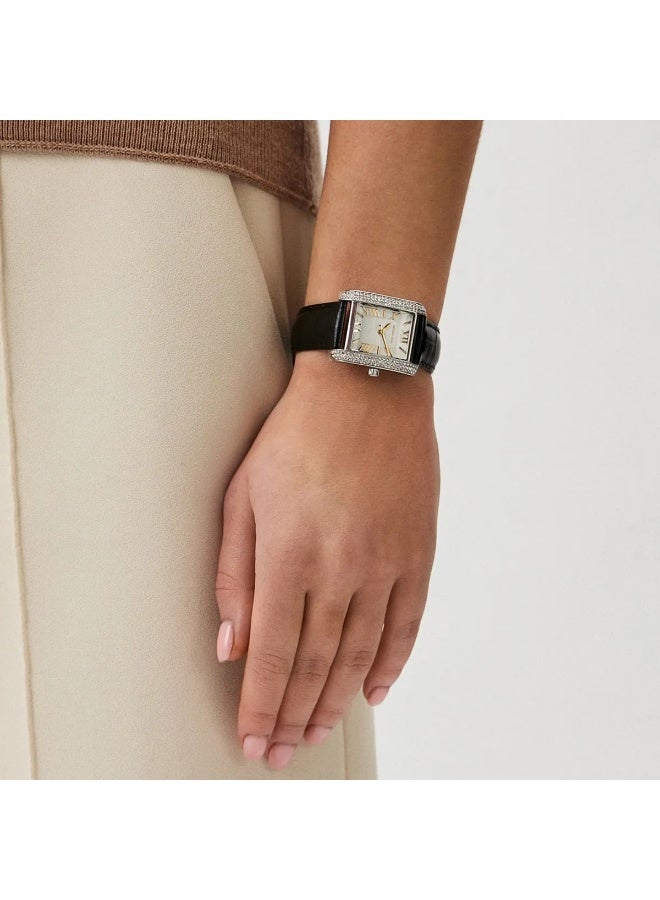 Michael Kors Women Emery Quartz Watch with Leather Band - Image 4