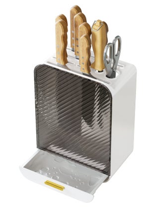 Universal Knife Block Holder Detachable Knife Block Storage Organizer Holders with Slots for Scissors and Sharpening Easy Cleaning Unique Design Protect Blades Holds up to 12 Knives White - pzsku/Z0587A0BAAA3F18E7A25BZ/45/_/1718690838/491f04b3-d702-4e55-ae15-6c501cddabd1