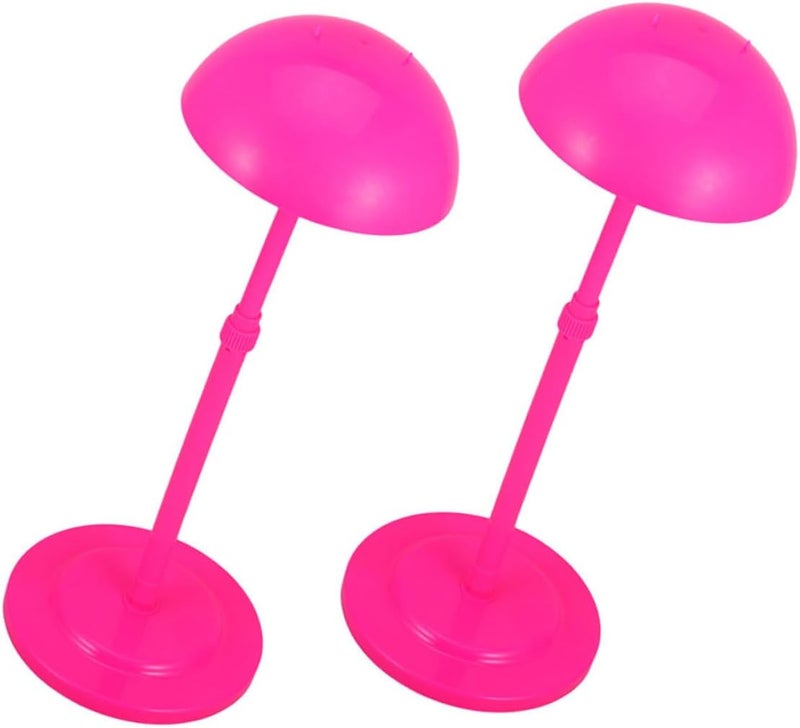 CHILDWEET Adjustable Wig Display Stand Pair Portable Wig Holder Hat Display Rack with Height Support for Styling and Storage - Image 1