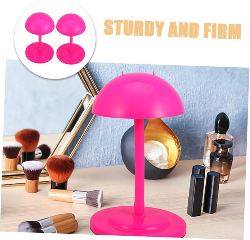 CHILDWEET Adjustable Wig Display Stand Pair Portable Wig Holder Hat Display Rack with Height Support for Styling and Storage - Image 3