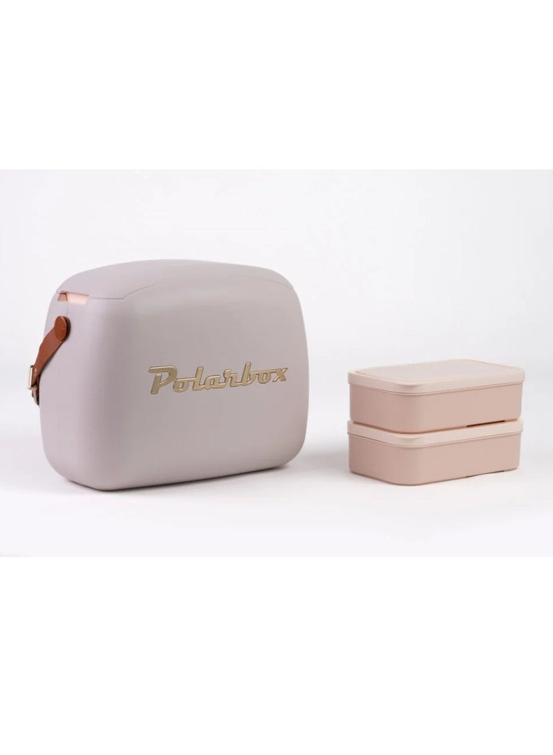 Polarbox 6 Liters Urban Cooler Bag with 2 Containers Matcha Perla Gold| Lunch Box | thermal cooler box | Ice Box, PB- 9345 - Image 1