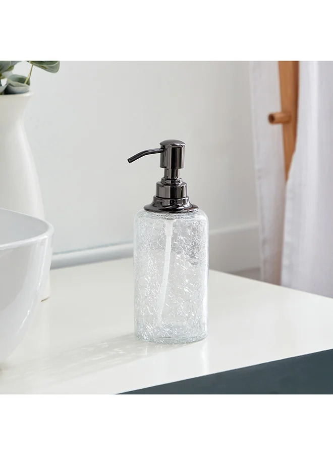 Home Box Cristal Glass Soap Dispenser 7.5 x 7.5 x 20 cm