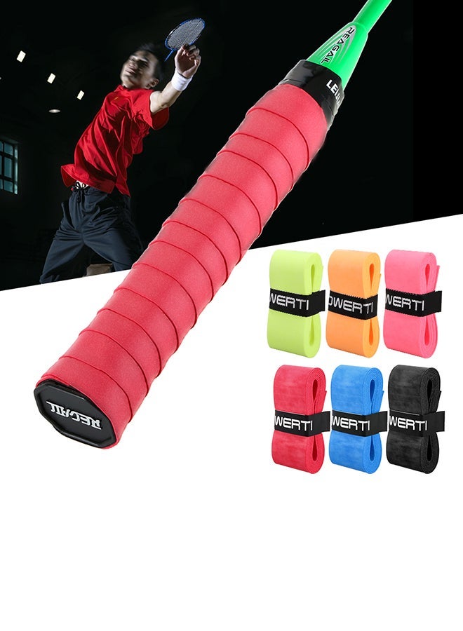 POWERTI 6-Piece Racket Overgrip Sweat Band 13x1.8x10cm Laminated hand glue [1 Pink - Image 3