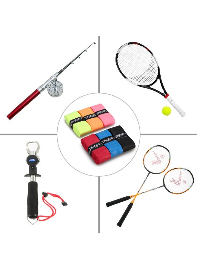 POWERTI 6-Piece Racket Overgrip Sweat Band 13x1.8x10cm Laminated hand glue [1 Pink - Image 5