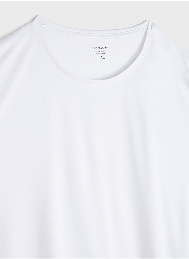 Marks & Spencer Relaxed Short Sleeve T-Shirt  - Image 3