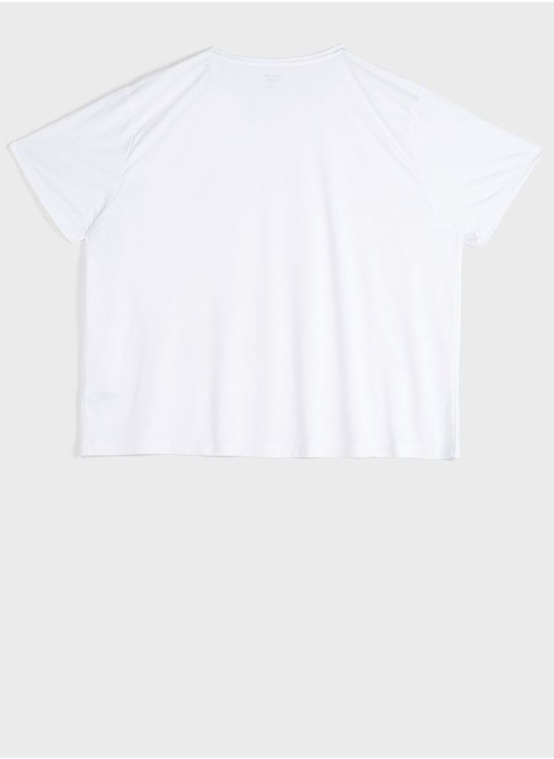 Marks & Spencer Relaxed Short Sleeve T-Shirt  - Image 2