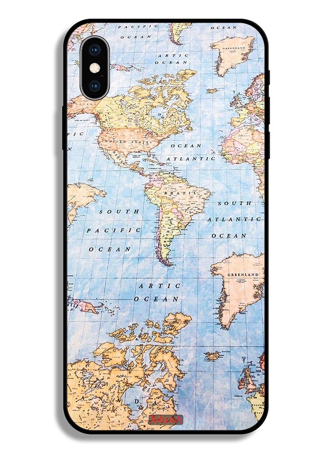 Tolwak Apple iPhone XS Max Protective Case World Map - Image 2