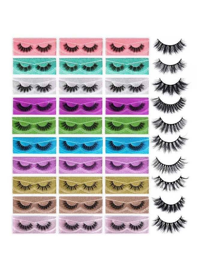 FARRED رموش جملة فخمة درامية مختلطة 10 أنماط 30 زوج عبوة صندوق فردي 1018 مم حجم رموش مقلدة سميكة 8D رموش مزيفة قصيرة مظهر طبيعي (نمط I30 زوج) - Image 1