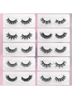 FARRED Wholesale Fluffy Dramatic Bulk Lashes Mix 10 Styles 30 Pairs Pack Individual Box 1018Mm Volume Faux Mink Eyelash Thick 8D Fake Lash Short Natural Look Eyelashes (Style I30 Pairs)  - Image 4