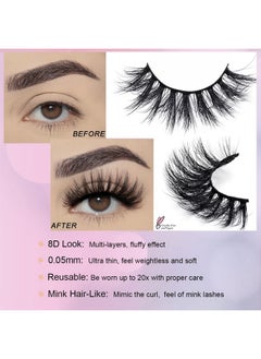 FARRED Wholesale Fluffy Dramatic Bulk Lashes Mix 10 Styles 30 Pairs Pack Individual Box 1018Mm Volume Faux Mink Eyelash Thick 8D Fake Lash Short Natural Look Eyelashes (Style I30 Pairs)  - Image 5
