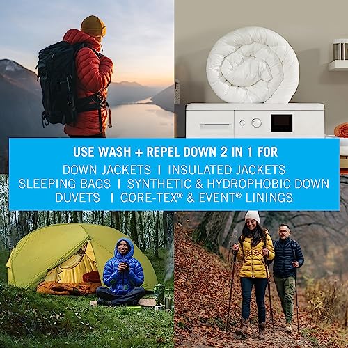 Grangers Down Wash and Repel (33.8 fl oz Refill Pouch) | 2-in-1 Cleaner and Waterproofing Treatment for Down Filled Outwear & Gear| Cleans and Restores Down & Water Repellent (DWR) Finish | PFC-Free - Image 5