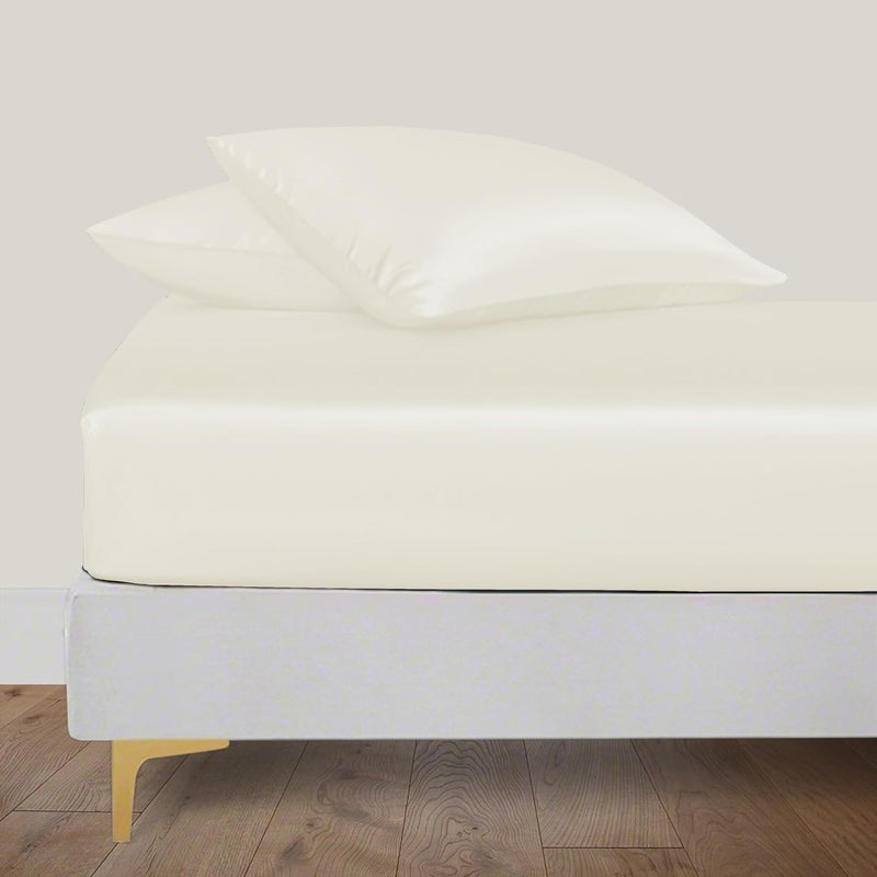 لينينوالاس شرشف ملكي مقاس 150x200 سم، 100% حرير خيزران عضوي لسرير حجم كينغ، جيب عميق يصل إلى 40 سم، ناعم، مبرد، هيبوالرجينيك (أسود نفاث) - Image 1