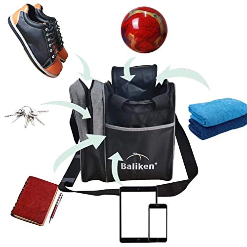 BALIKEN Bowling Ball Bag for Single Ball with Padded Ball Holder, Bowling Bag Fits 1 Bowling Ball, & 1 Pair of Men Shoe at Size ''13 (Light Green) - Image 3