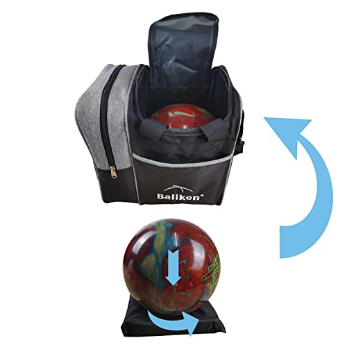 BALIKEN Bowling Ball Bag for Single Ball with Padded Ball Holder, Bowling Bag Fits 1 Bowling Ball, & 1 Pair of Men Shoe at Size ''13 (Light Green) - Image 5