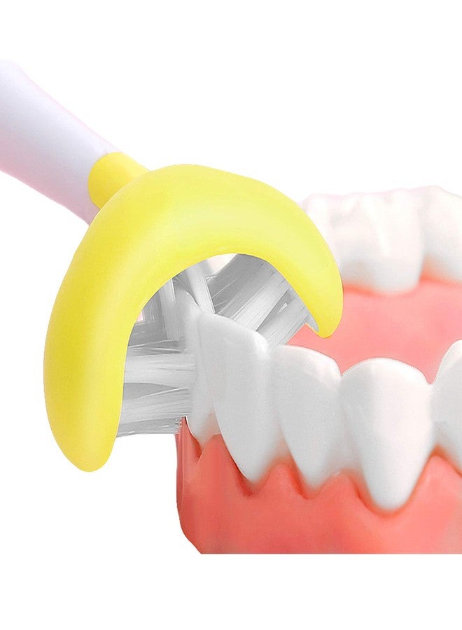 FOREVIVE 2 Pieces 3 Sided Toddler Toothbrush, Three Bristles for Kids Toothbrush, Autism Soft Bristles,Soft and Gentle for Complete Tooth and Gum Care(C1（Blue+Yellow） Kids) - Image 3