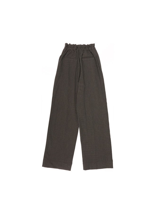 Zara girls' Quiet Luxury High-end British Prep School Style Straight-leg Pants With Decorative Waistband - Image 3