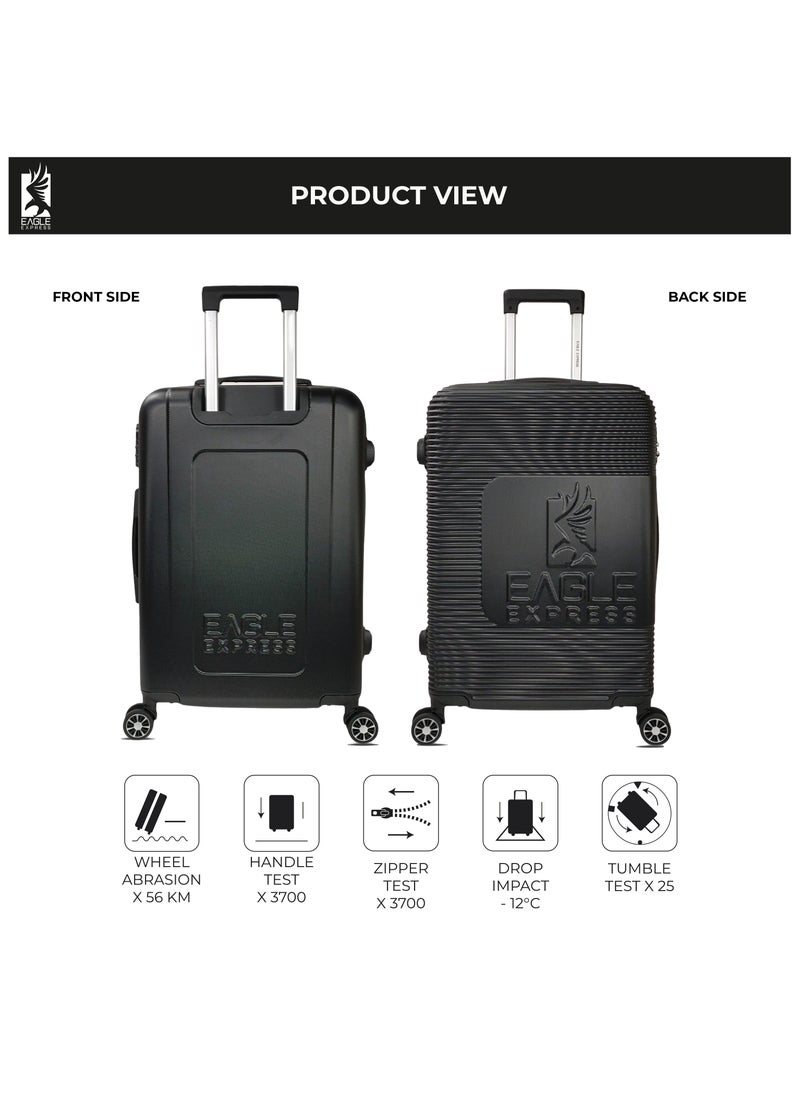 Eagle Express HORIZONE ABS HARD TROLLEY 20,24,28 inch 3 Piece Set BLACK  - Image 3