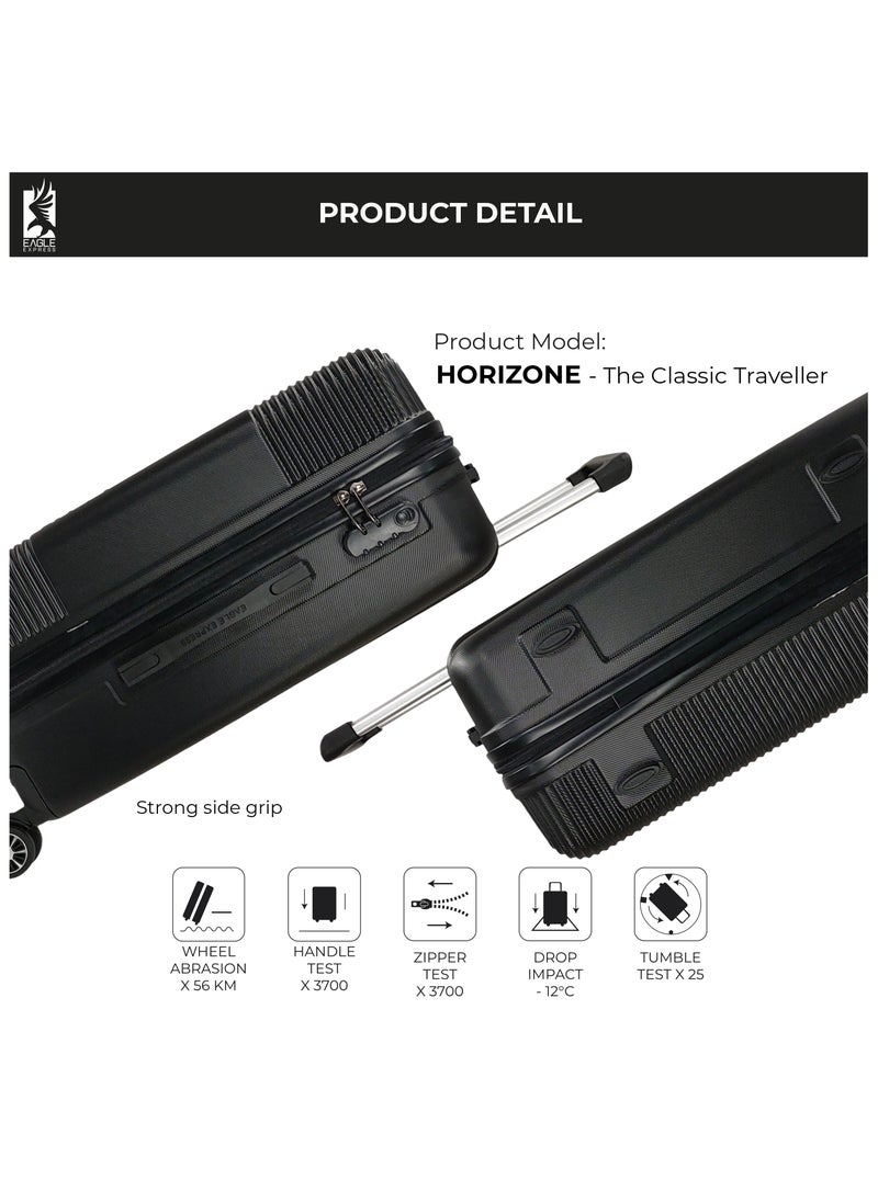 Eagle Express HORIZONE ABS HARD TROLLEY 20,24,28 inch 3 Piece Set BLACK  - Image 4