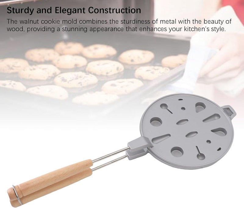 Dust proof Walnut Cookie Mold Maker, 12 Holes Aluminum Alloy Non Stick Cookie Presses Biscuit Maker with Wooden Handle for Baking (Silver) Balanced weight Cost effective global grade quality Detachable clean Temp & permanent project compatible Secure equipped warehouse Remote village delivery cover Natural material All condition resistant crafted quality Rack friendly Personal & public compatible Month-round consistent deliver Multi-use qualified quality High precision lightweight material Nationwide delivery All-item matching trendy build Hardness boosted processed substance Upgraded simple practical design All user group compatible Classic design alternatives Practical experience crafted All user affordable trusted quality Trendy varied sizing alternatives Trendy flexible practical build Multi warehouse process - Image 5