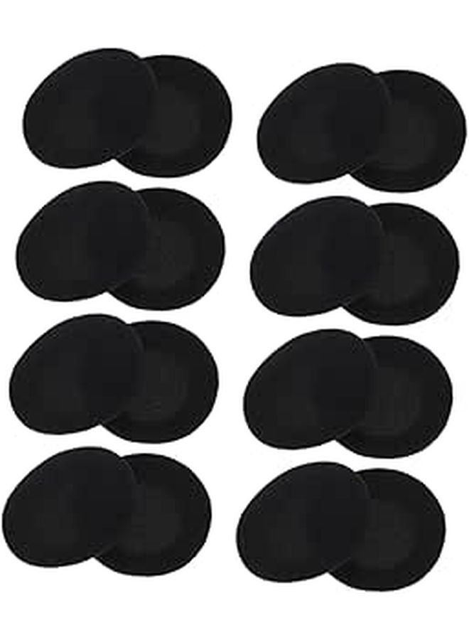 Soft Round Sponge Ear Pad Cushions 30pcs Headset Replacement Covers Black Improved Sound Quality - Image 1