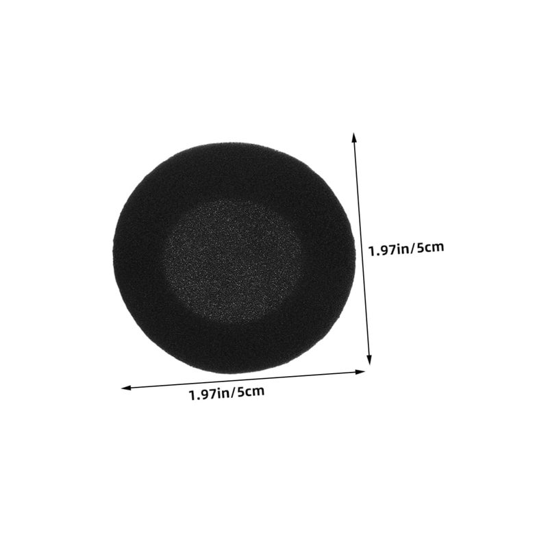 Soft Round Sponge Ear Pad Cushions 30pcs Headset Replacement Covers Black Improved Sound Quality - Image 3