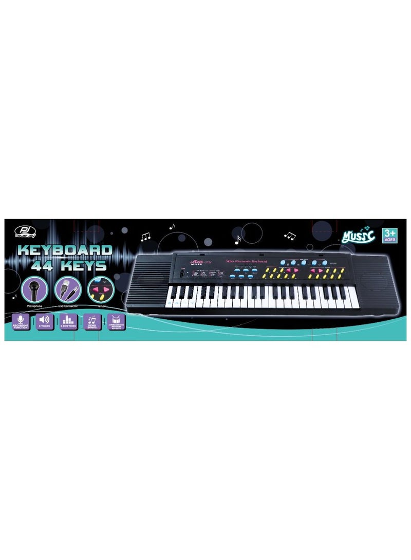 Power Joy Music Keyboard 44-Keys With Microphone and Recording, Battery Operated | Piano | Multifunctional Keyaboard | Electronic Keyboard | Develops Music Skills | Gift for Kids and Beginners - Image 4
