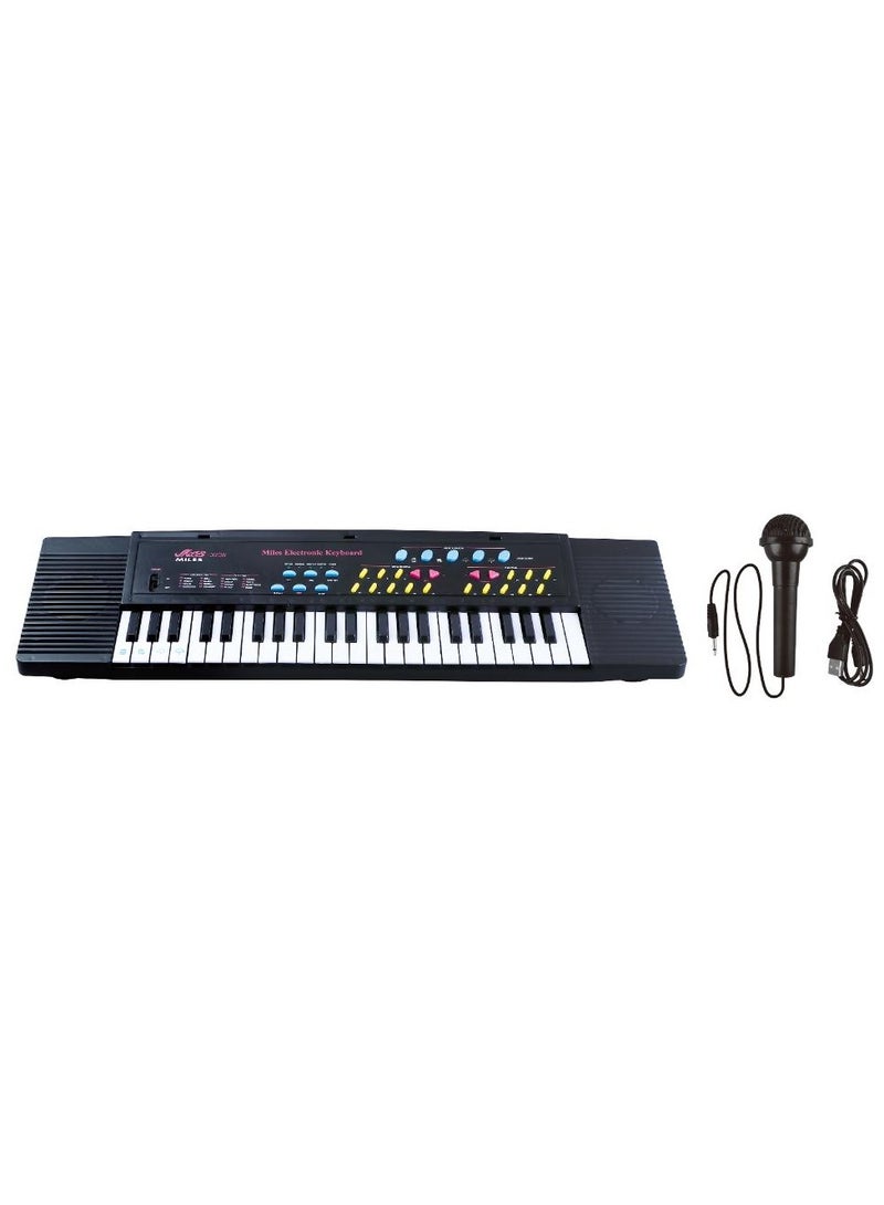 Power Joy Music Keyboard 44-Keys With Microphone and Recording, Battery Operated | Piano | Multifunctional Keyaboard | Electronic Keyboard | Develops Music Skills | Gift for Kids and Beginners - Image 1