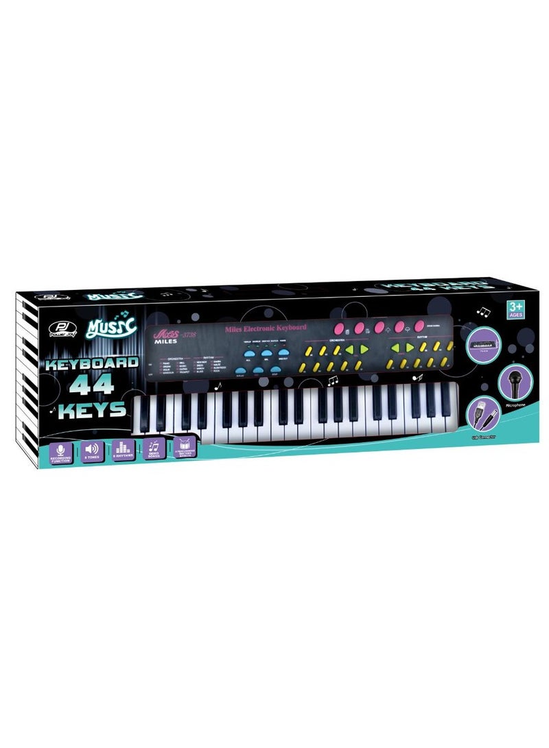 Power Joy Music Keyboard 44-Keys With Microphone and Recording, Battery Operated | Piano | Multifunctional Keyaboard | Electronic Keyboard | Develops Music Skills | Gift for Kids and Beginners - Image 3