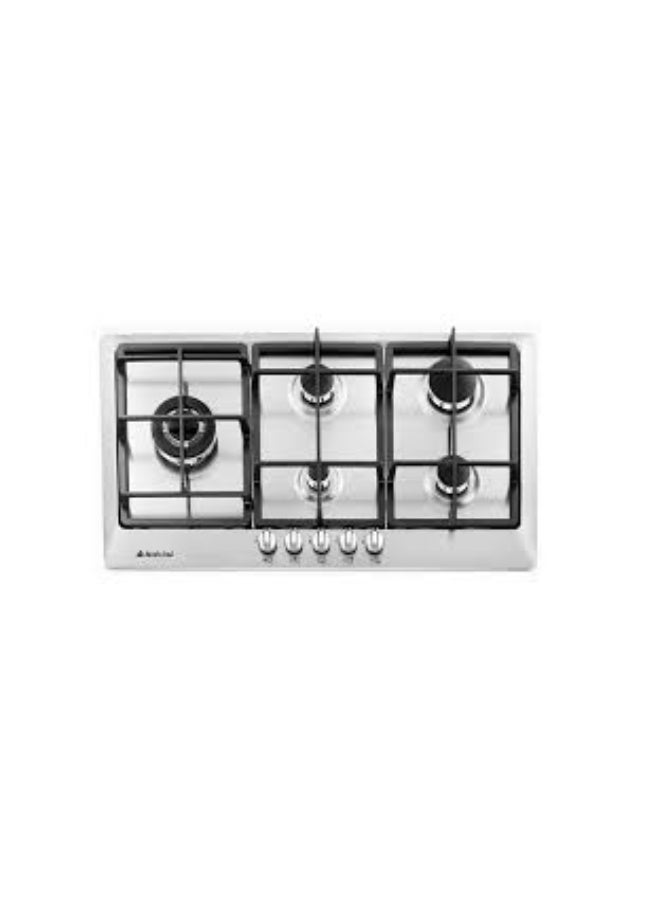 Turboline TL90GVF5LBX, Built‑In Gas Hob, 90 cm, 5 Burners, Stainless Steel - Image 1