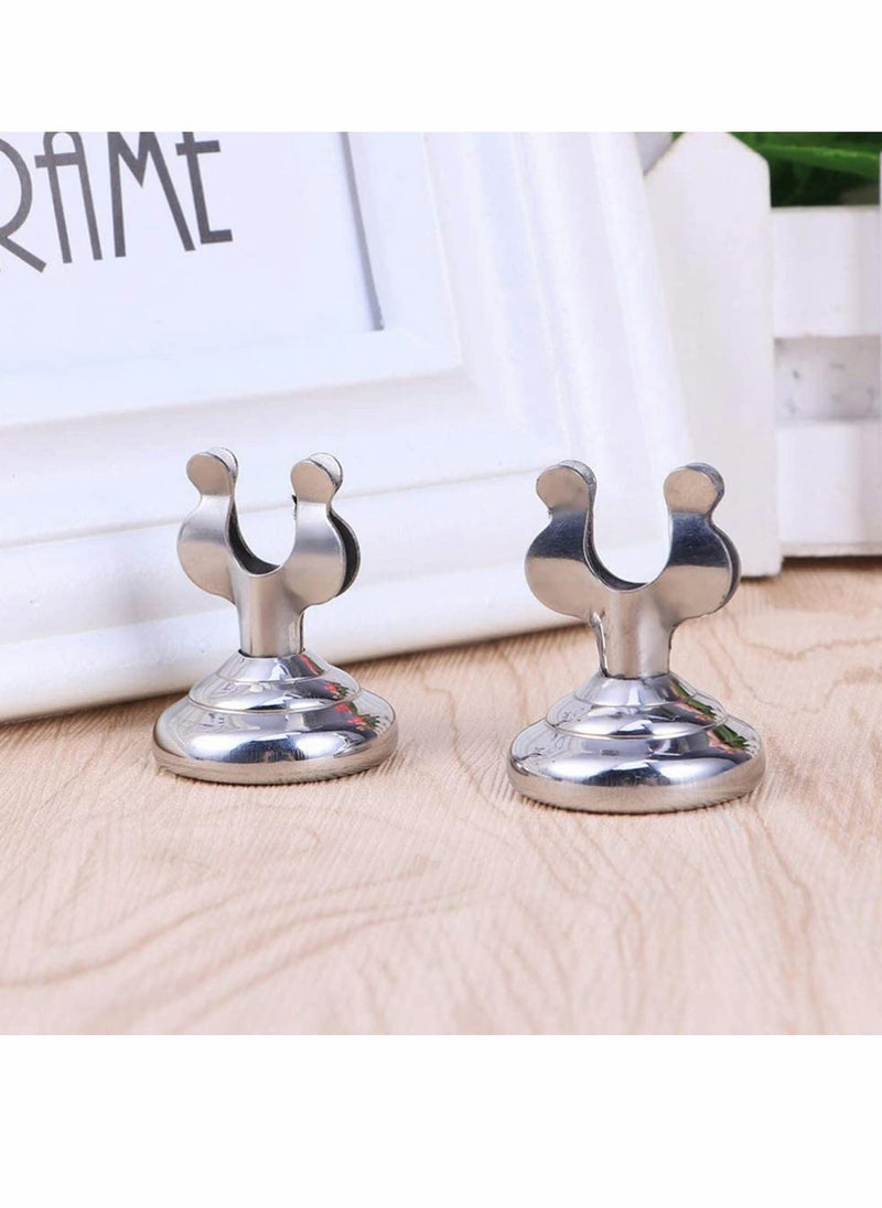 KASTWAVE - Place Card Holder, 6Pcs Paper Menu Stand, Table Number Holder Table, Memo Holder Clip, Photo Holder for Wedding Party Decorations, Food labels for Party Buffet, Stainless Steel (Silver) - Image 1