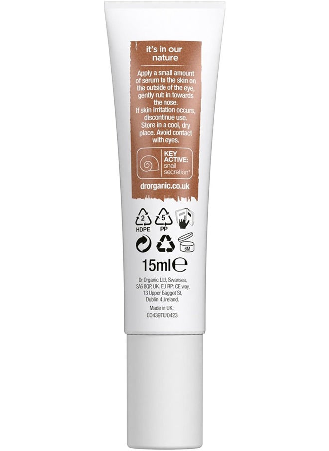 dr.organic Dr. Organic Snail Eye Serum, Tone & Smooth Formula, 15Ml  - Image 2