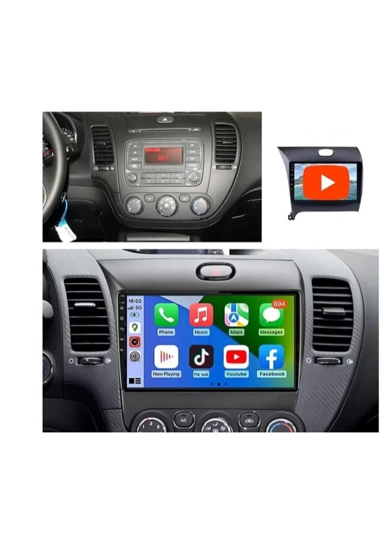 Kia Cerato screen from 2014 to 2017  Screen This modern, high-tech screen adds comfort and distinction to your driving experience. It allows you to view your trip information clearly and in high definition, and provides an easy way to communicate with the world around you. This screen features superior performance and innovative technology, making it an ideal choice for those looking to enhance their driving experience.