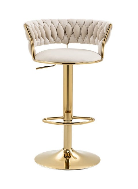 Swivel Velvet Beige Bar Stools, Adjustable Counter Height Barstools Gray Bar Chairs Modern Counter Stools