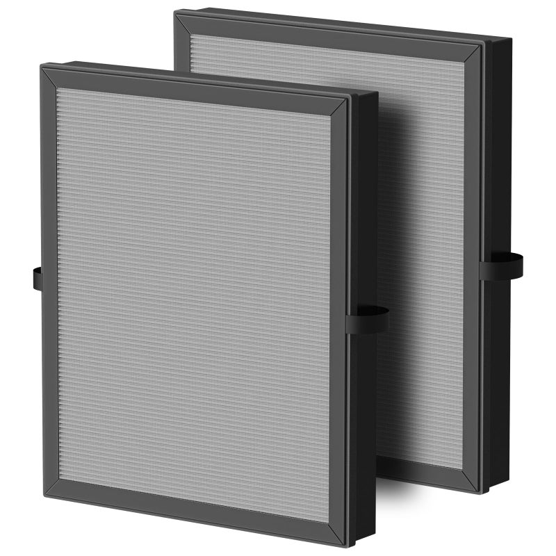 iSingo 2 Pack Air Filter Replacement for MK04 Air Purifier Smoke Removal Material 4in1 Ture HEPA with Activated Carbon Mix Cleans Ash for Smoke Odors and VOCsEnhanced Smoke Removal Version