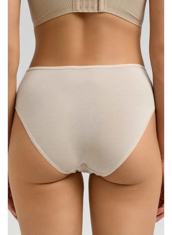 Aytuğ Women's Micro Modal High-Waist Hipster in Ecru.