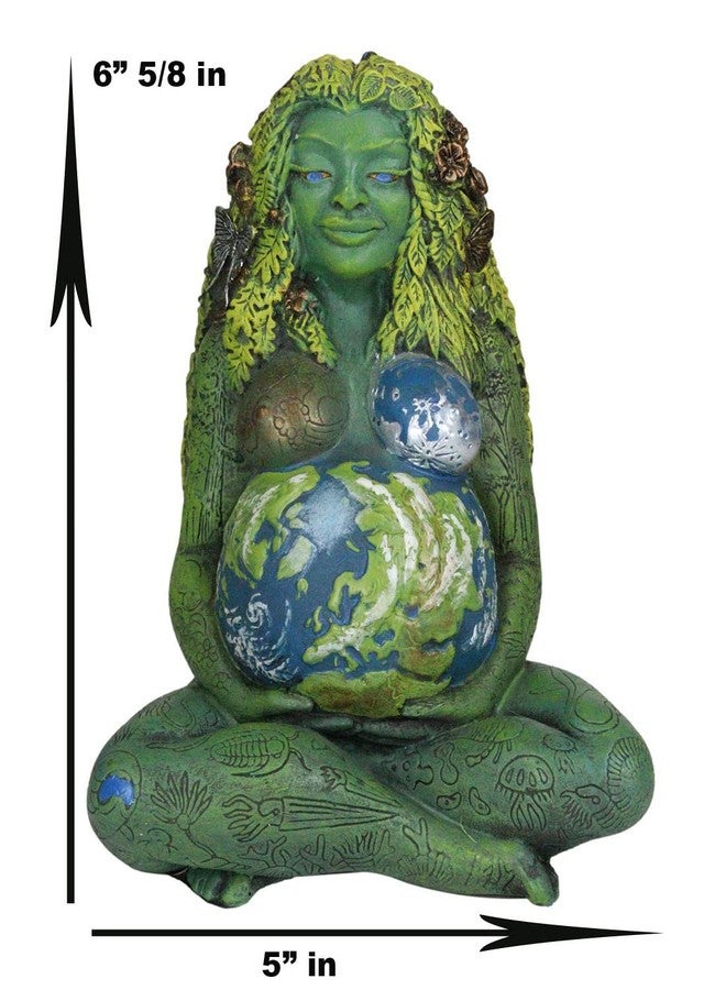 Ebros Gift Millennial Gaia Earth Mother Goddess Te Fiti Statue 7" Tall by Oberon Zell (Earth Green) - Image 5