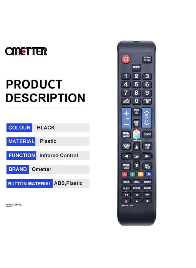 OMETTER BN59-01198Q AA59-00594A New for Samsung LED Smart TV Remote Control UE43NU7400U UE32M5500AU UE40F8000