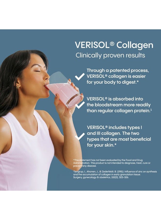 Hydralyte Verisol Collagen Packets with Electrolytes, Hydration Packets with Collagen for Women and Men, Electrolytes Powder with Collagen for Travel and Daily Hydration with Vitamin C (30 Count) - Image 5