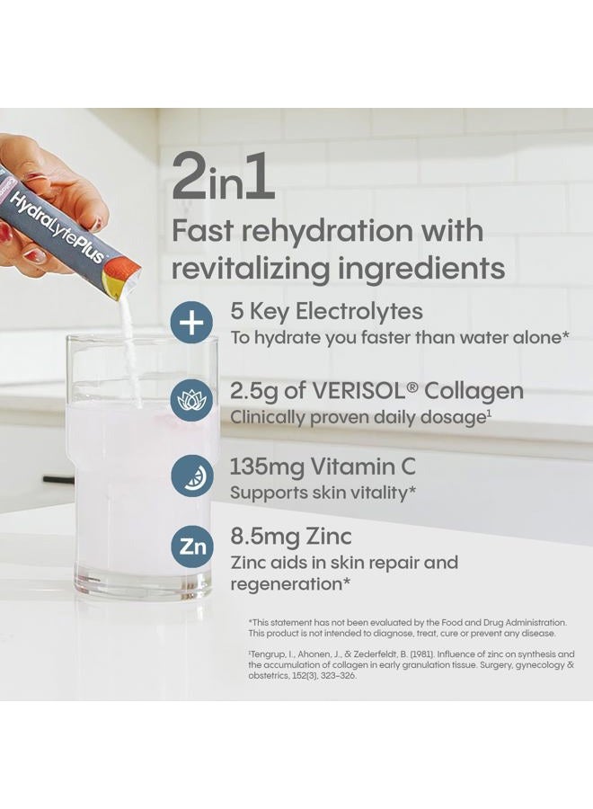 Hydralyte Verisol Collagen Packets with Electrolytes, Hydration Packets with Collagen for Women and Men, Electrolytes Powder with Collagen for Travel and Daily Hydration with Vitamin C (30 Count) - Image 4