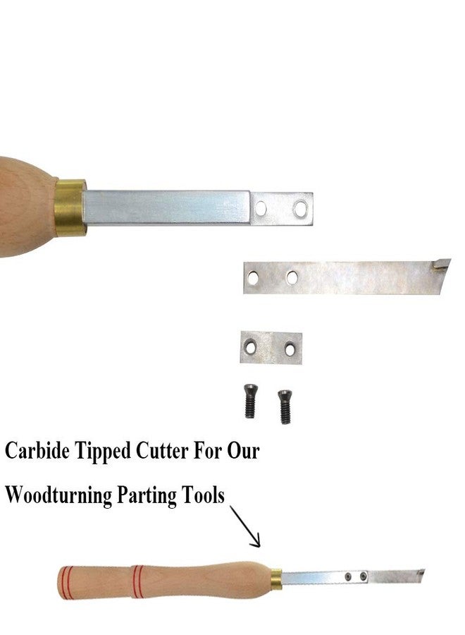 Asieg Tool Carbide Tiped Wood Turning Replacement Blades Knives Cutter for Parting Tool and Grooving Woodturning Lathe Tool 100x12.2x3mm - Image 3