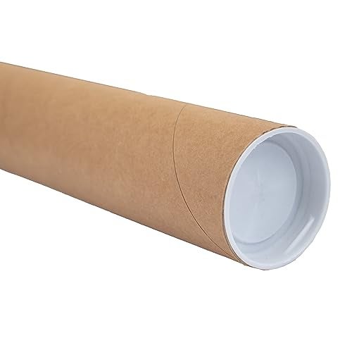 MagicWater Supply Mailing Tube - 2 in x 12 in - Kraft - 1 Pack - for Shipping and Storage of Posters, Arts, Crafts, and Documents - Image 1