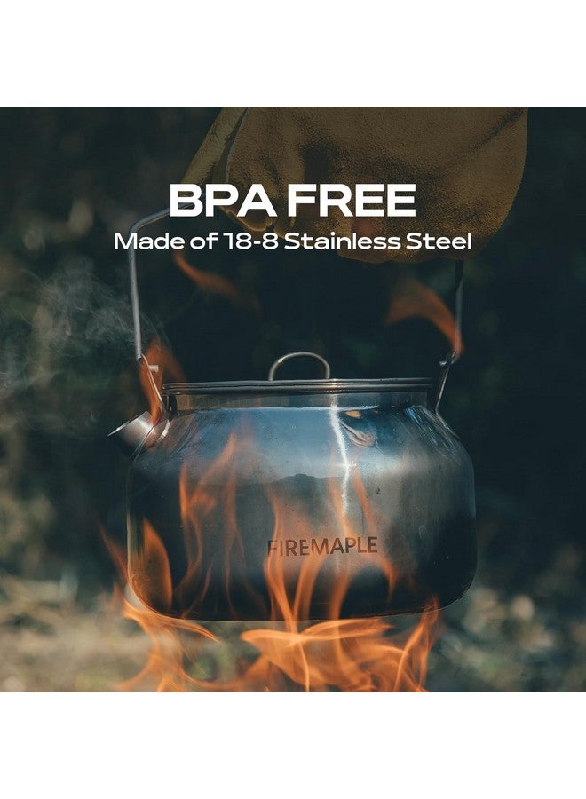 Fire-Maple Antarcti Portable 1.2 Liter Lightweight Stainless Steel Camping Kettle | Durable and Portable Camp Tea Pot | Ideal for Bushcraft and Outdoor Campfire Use - Image 2
