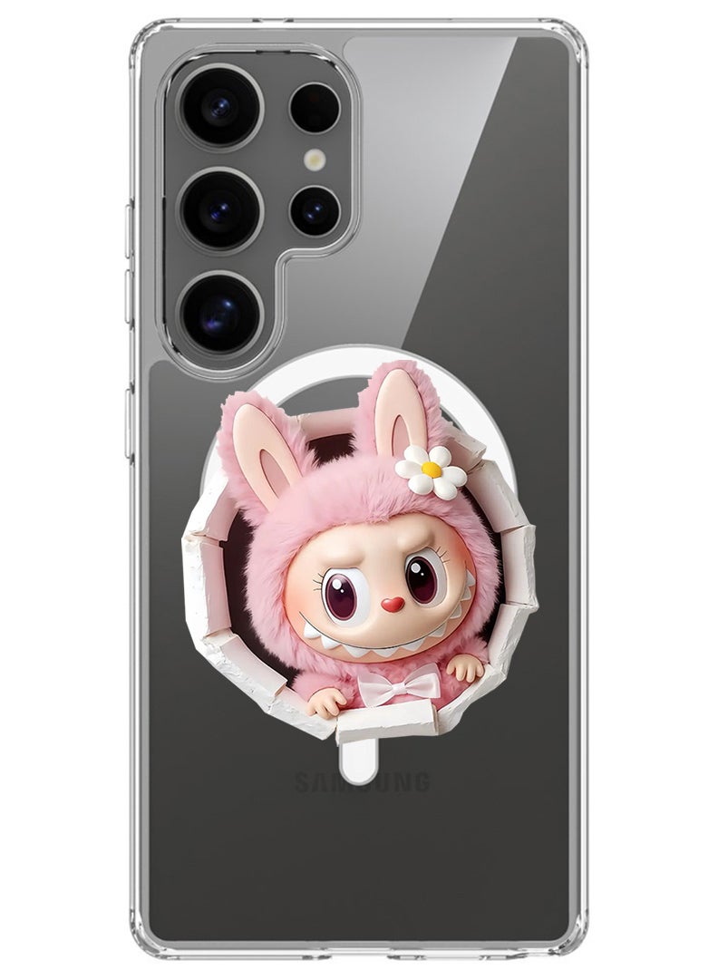 Theodor Magnetic Case for Samsung Galaxy S25 Ultra Compatible with MagSafe Wireless Charging, Shockproof Phone Bumper Cover Labubu (9) - Image 1