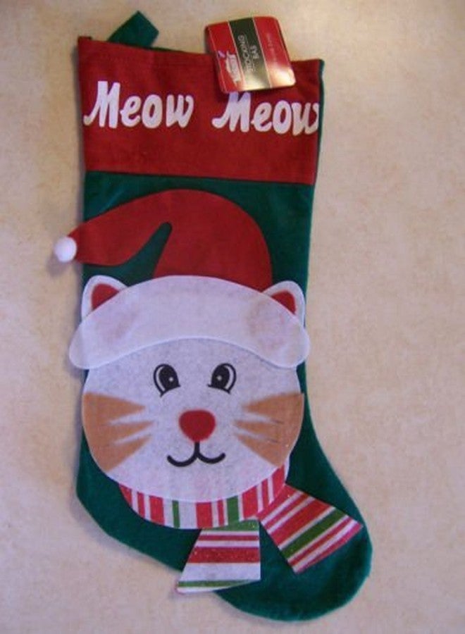 Meow Meow Christmas Stocking for Cats by Greenbrier